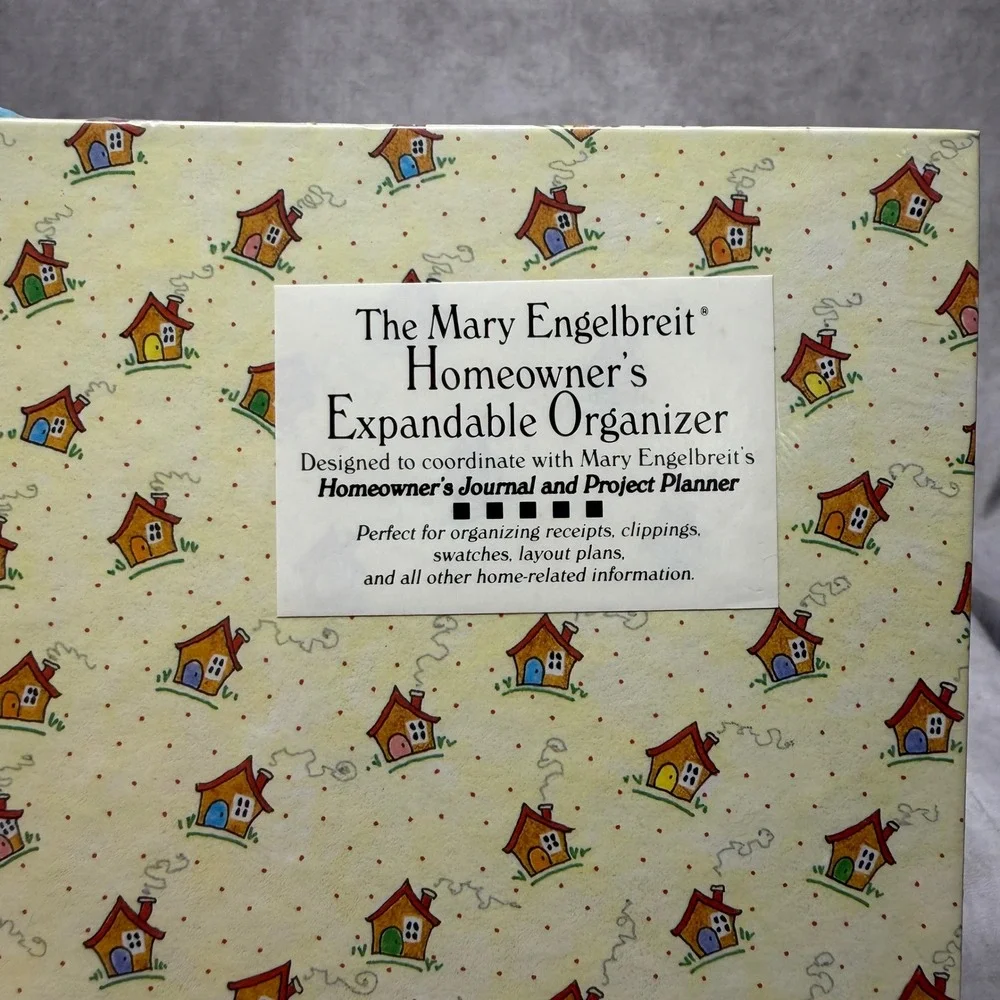 Mary Engelbreit Homeowner Expandable Organizer OS Yellow Vintage 1995 NIP